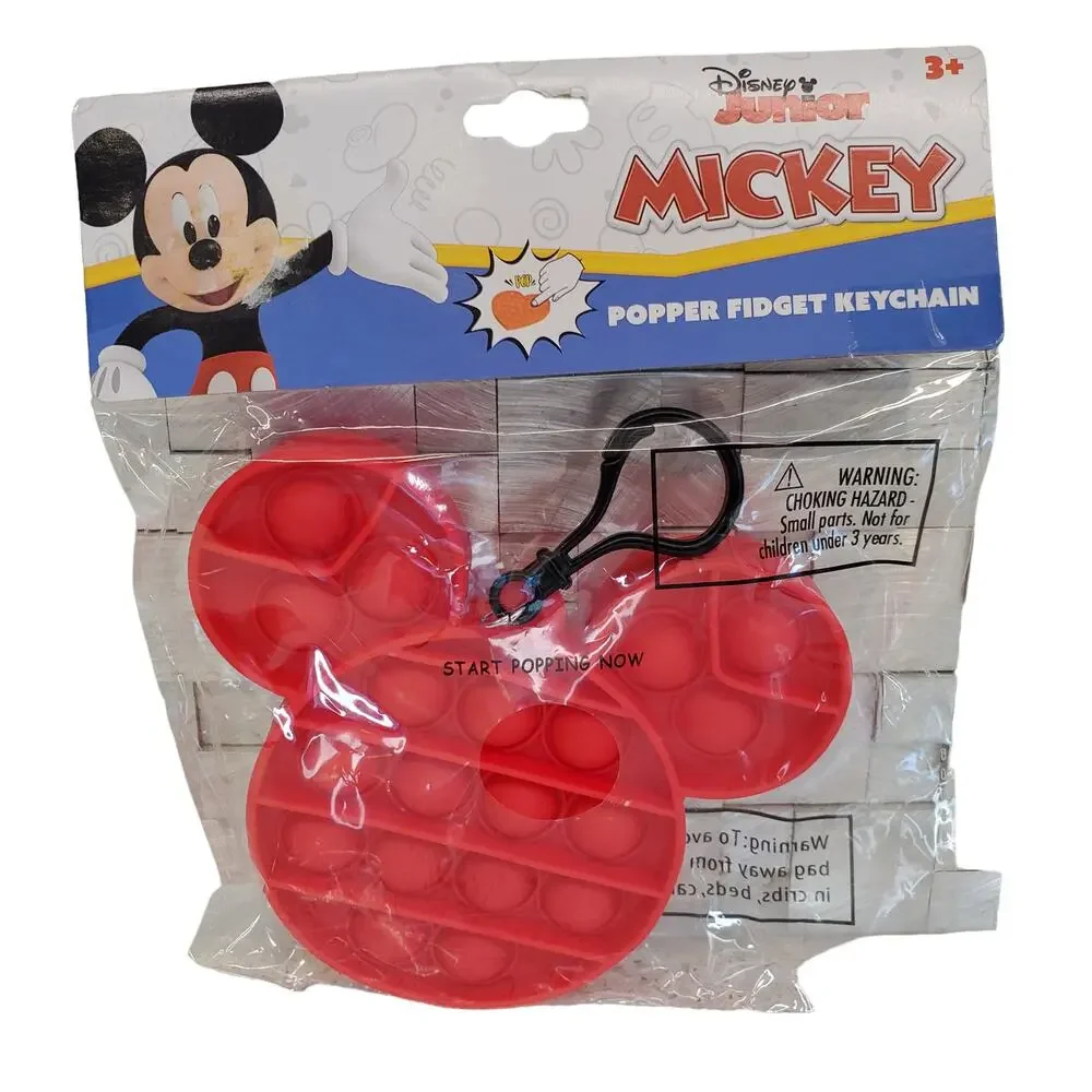 Disney Mickey Mouse Popper Fidget Keychain Sensory Toys Backpack Charm
